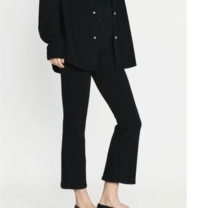 ⭐️NWT Frame Jetset Crop Mini Boot high rise jeans size 1 in sheen noir